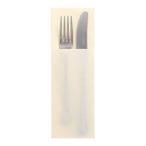 Papstar 400 Servietten, Champagner, inkl. Besteckfalz, Serie: DAILY Collection, 48x30cm