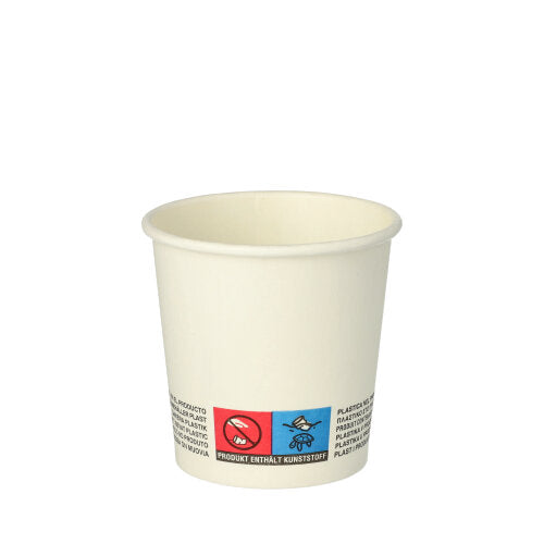 Papstar 1.000x Trinkbecher "To Go", Pappe, Weiß, Inhalt: 100ml, Durchmesser: 6cm, Höhe: 6cm