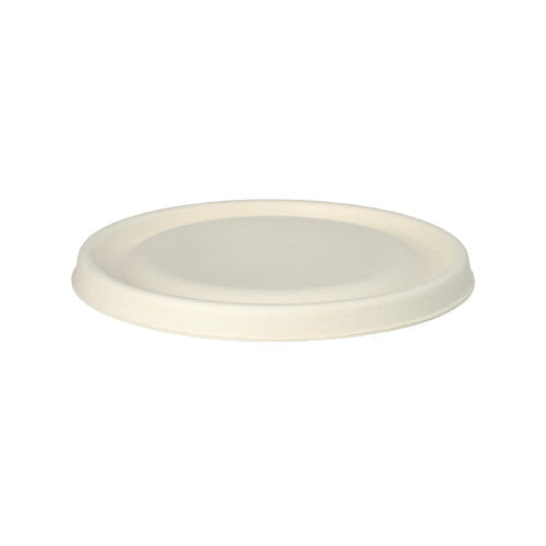Papstar 4x 25 Deckel für Schalen Zuckerrohr "pure" Ø 17 cm · 1,2 cm weiss