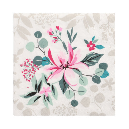 Papstar 10x 20 Servietten, 3-lagig 1/4-Falz 33 cm x 33 cm "Rosalie"