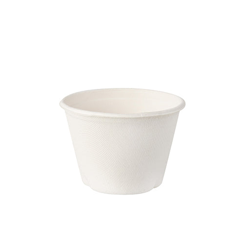 Papstar 10x 50 Schalen, Zuckerrohr "pure" 100 ml Ø 7,5 cm · 5,3 cm weiss