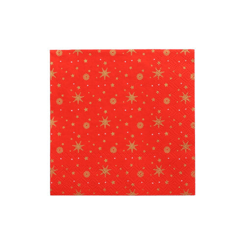 Papstar 12x 50 Servietten, 3-lagig 1/4-Falz 25 cm x 25 cm "Plain Christmas Trees"