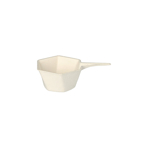 Papstar 500 Fingerfood - Schalen, Hexagon, Serie: Pure, Farbe: Weiß, Material: Zuckerrohr, Füllinhalt: 25ml, Maße: 3 x 9,5 x 6,3cm