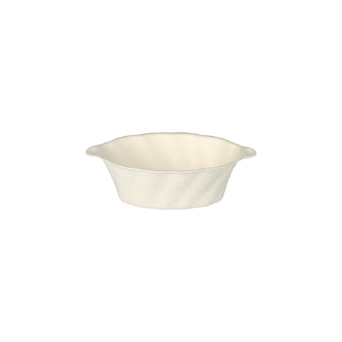 Papstar 500 Fingerfood - Schalen, Wave, Serie: Pure, Farbe: Weiß, Material: Zuckerrohr, Füllinhalt: 40ml, Maße: 3 x 9,5 x 6cm