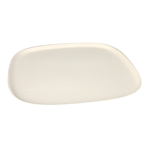 Papstar 10x 4 Teller groß, Zuckerrohr "pure" 1,3 cm x 30 cm x 30 cm weiss "Belle Vie, Ligne Carrée"