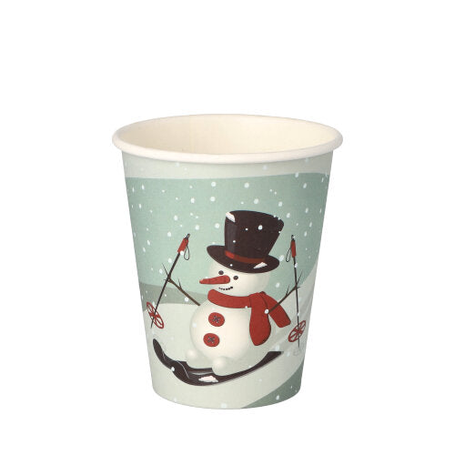 Papstar 1.000 Trinkbecher "Snowtime", Pappe, Inhalt: 200ml, Durchmesser: 8cm, Höhe: 9,2cm