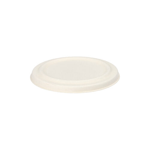 Papstar 400x Deckel für Suppenbecher, Zuckerrohr, Serie: PURE, Weiß Durchmesser: 10cm