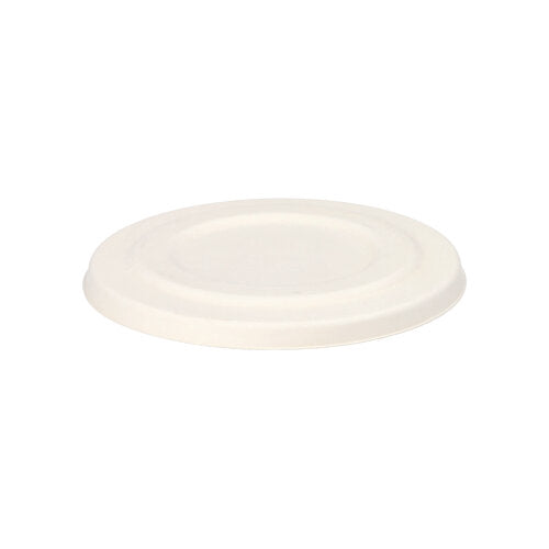 Papstar 400x Deckel für Suppenbecher, Zuckerrohr, Serie: PURE, Weiß Durchmesser: 14cm