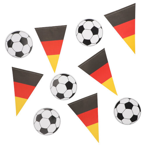 Papstar 10x Flaggenkette, Papier 3 m "Fußball/Deutschland"