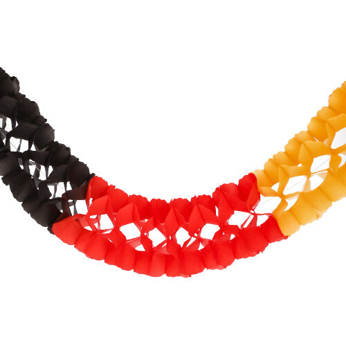 Papstar 10x Girlande, Papier Ø 16 cm · 4 m "Deutschland" schwer entflammbar