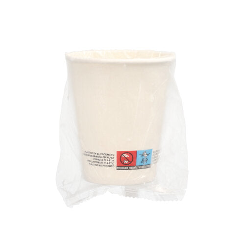 Papstar 500x Trinkbecher, Pappe, Weiß, Inhalt: 200ml, Durchmesser: 8cm, Höhe: 9,2cm