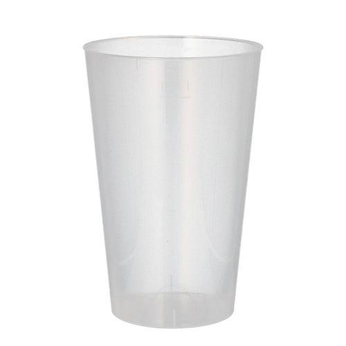 Papstar 150x Mehrweg-Trinkbecher, Polypropylen, Transparent, Inhalt: 400ml, Durchmesser: 8,6cm, Höhe: 13cm