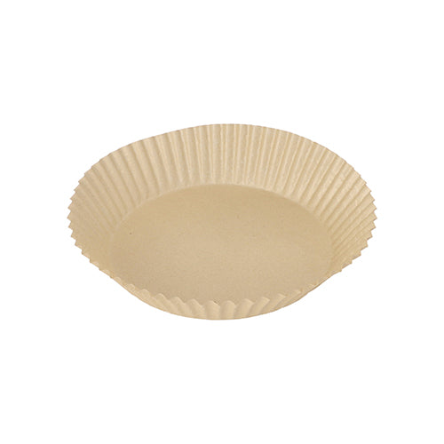 Papstar 10x 100 Backpapiere Ø 16 cm · 4,5 cm braun für Heißluftfritteusen
