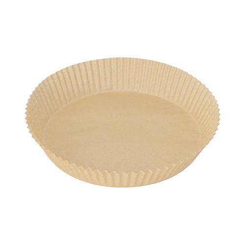 Papstar 10x 100 Backpapiere Ø 20 cm · 4,5 cm braun für Heißluftfritteusen