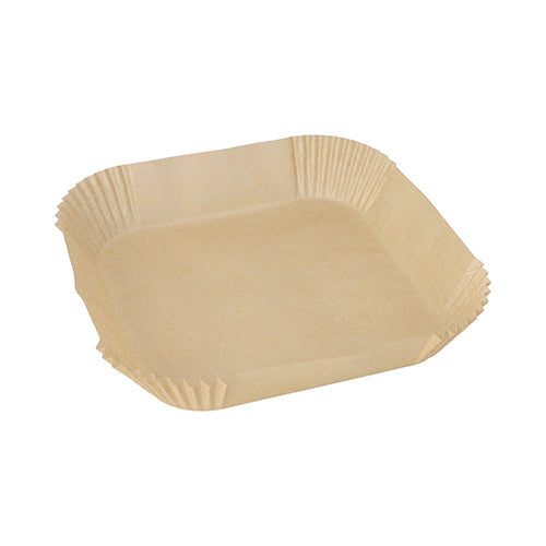 Papstar 10x 100 Backpapiere 20 cm x 20 cm x 4,5 cm braun für Heißluftfritteusen