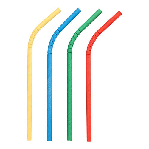 Papstar 1.000 Shake-Halme sortiert flexibel, Material: Papier, farbig, Abmessungen: Ø 8mm · 25cm