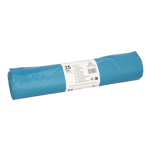 Papstar 10x 25 Müllsäcke, LDPE 120 l 110 cm x 70 cm blau