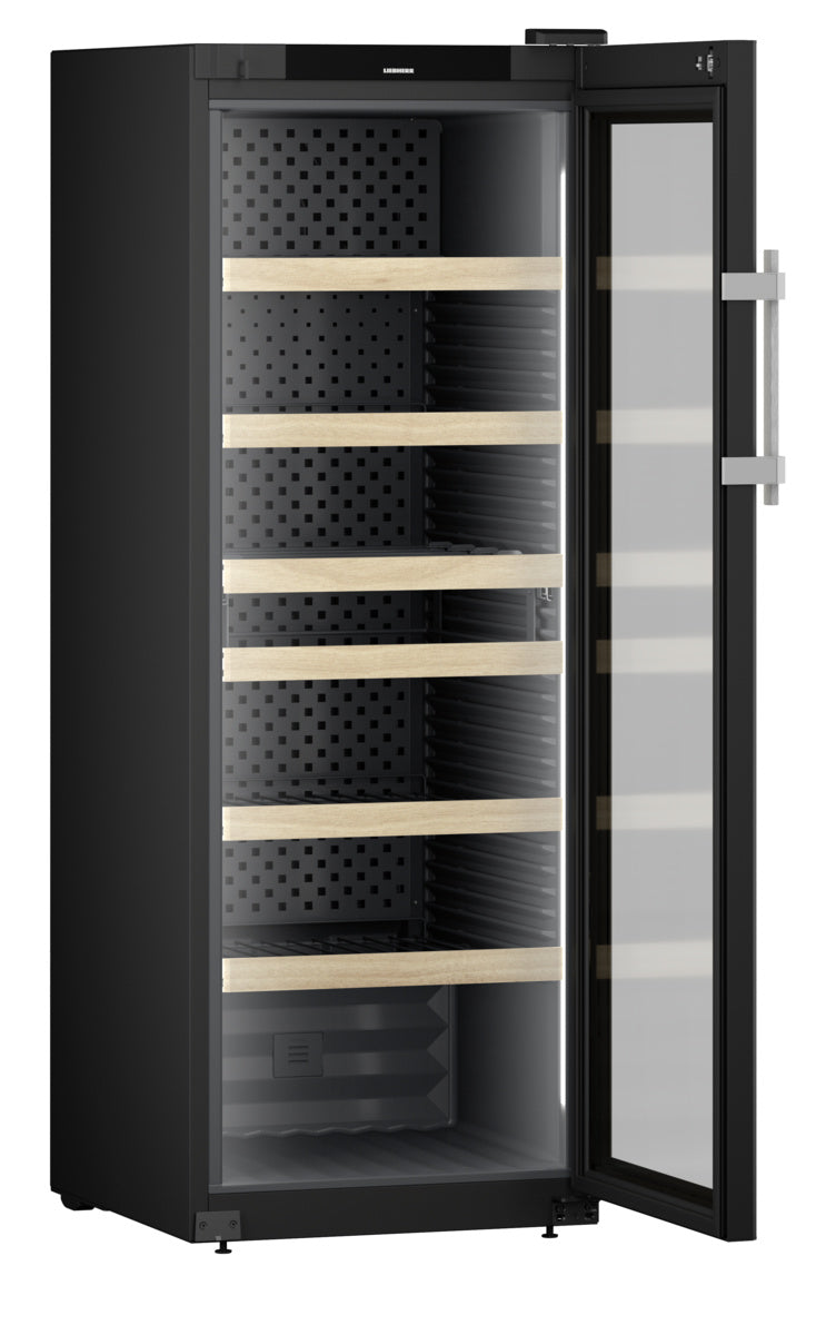 Liebherr Weinschrank "Perfection", Stahl, Schwarz, 0,304kW, 230V, 398L, 597x763x1684mm (WFbli 5041)