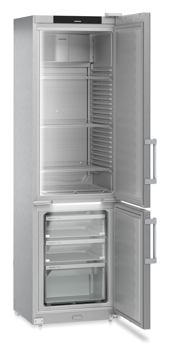 Liebherr Kühl-Gefrierkombination "Perfection", Edelstahl, Silber, 0,525kW, 230V, 377L, 597x654x2044mm (FCFCvg 4002)