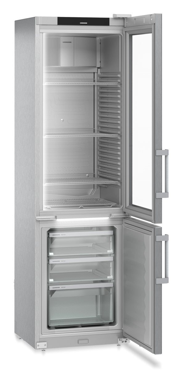 Liebherr Kühl-Gefrierkombination "Perfection", Edelstahl, Silber, 0,819kW, 230V, 389L, 597x654x2044mm (FCFCvg 4032)