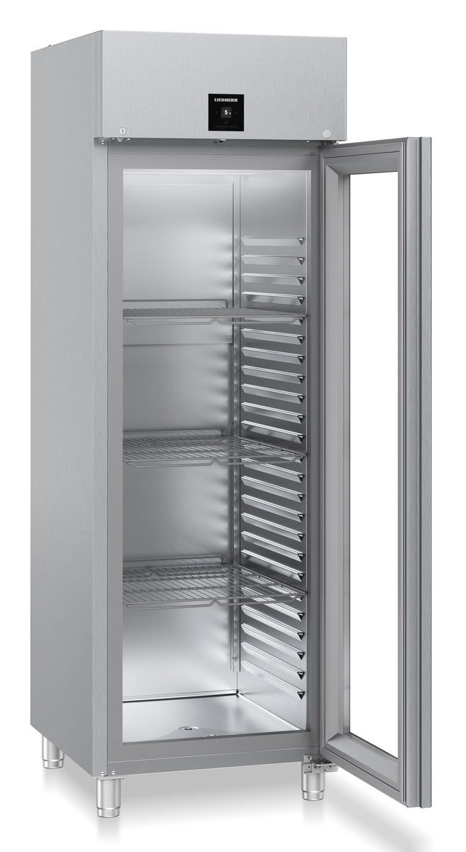 Liebherr Kühlschrank "Performance" (GN 2/1 mit Umluftkühlung), Edelstahl und Glas, Silber und Transparent, 0,412kW, 230V, 625L, 697x867x2115mm (FRPSvg 6511)