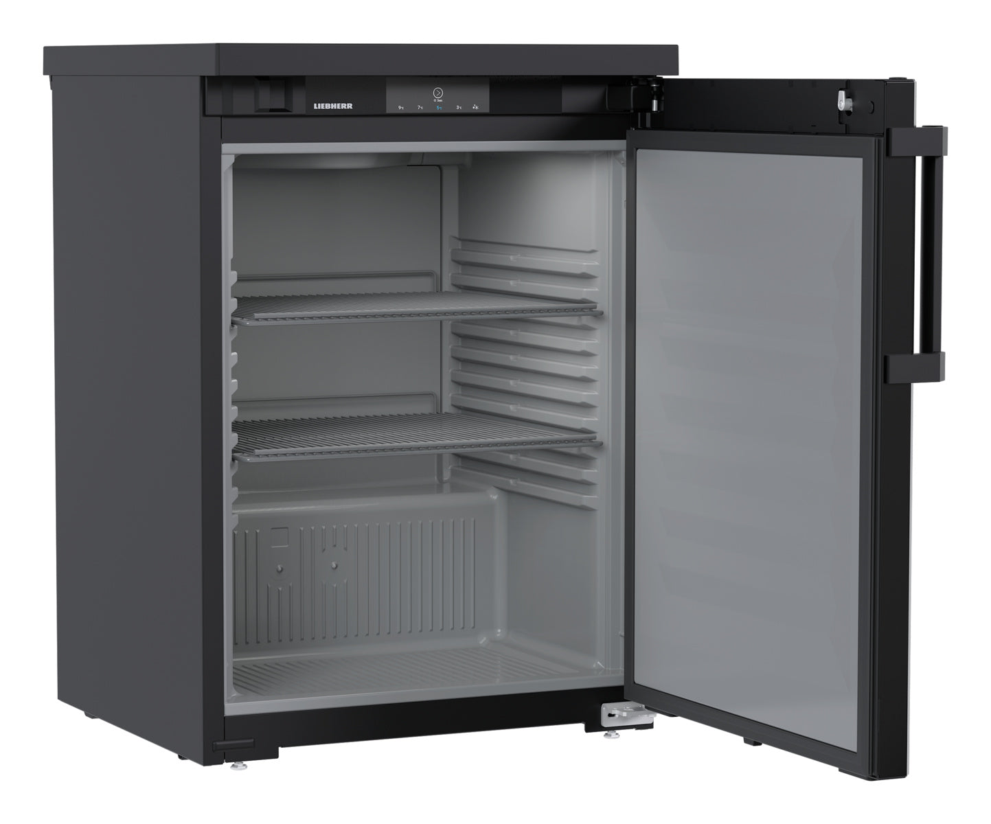 Liebherr Getränke-Tischkühlschrank "Performance", Stahl und Kunststoff, Schwarz, 0,150kW, 230V, 124L, 600x648x852mm (MRTve 1501)