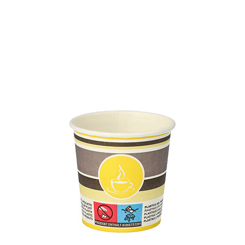 Papstar 25x 80 Trinkbecher, Pappe "To Go" 0,1 l Ø 6 cm · 6 cm