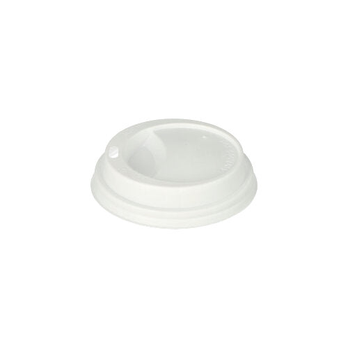 Papstar 10x 100 Dom-Deckel, PS "To Go" rund Ø 8 cm · 2 cm weiss