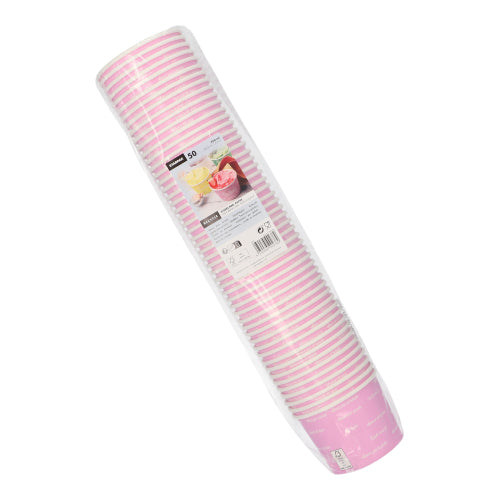 Papstar 100x Eisbecher "Icelove", Pappe, Rosa, Inhalt: 250ml, Durchmesser: 9,5cm, Höhe: 6,2cm