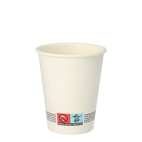 Papstar 400x Trinkbecher "To Go", Pappe, Weiß, Inhalt: 200ml, Durchmesser: 8cm, Höhe: 9,1cm