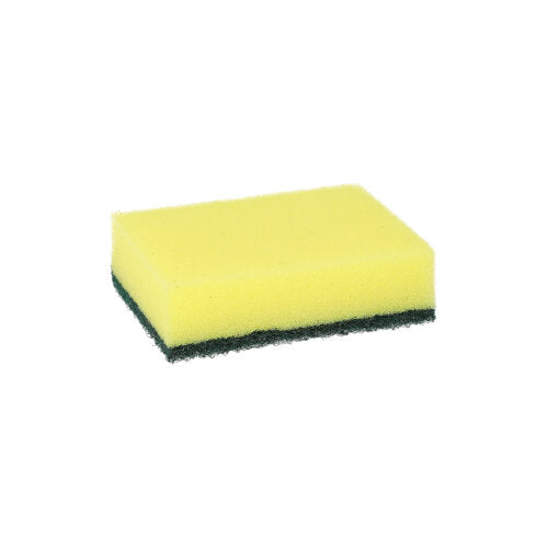 Papstar 20x 6 Topfreiniger, Schwamm eckig 2,6 cm x 9 cm x 6,6 cm gelb/grün , kratzend
