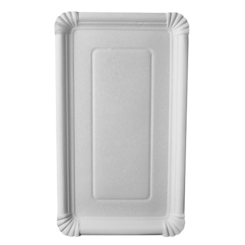 Papstar 1x 250 Teller, Pappe "pure" eckig 18 cm x 33 cm weiss