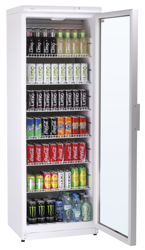 KBS Glastürkühlschrank (CD 350), Weiß, 0,23kW, 230V, 600x600x1730mm
