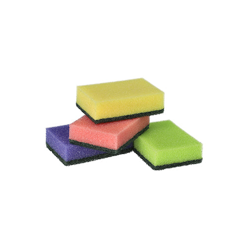 Papstar 23x 10 Topfreiniger, Schwamm 2 cm x 7,5 cm x 5 cm farbig sortiert