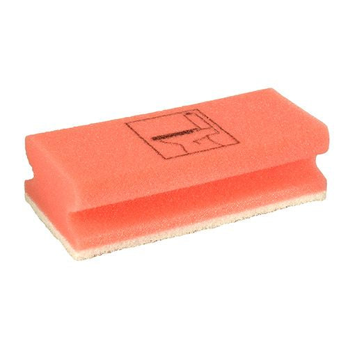 Papstar 10x 10 Schwämme eckig 4,5 cm x 15 cm x 7 cm rot/weiss "Toilet" , nicht kratzend