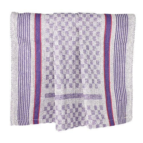 Papstar 10x 10 Geschirrtücher 90 cm x 45 cm weiß/violett Grubentuch
