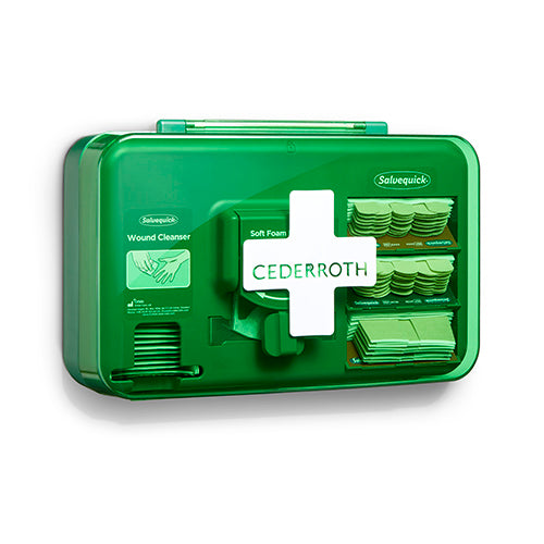 Papstar 1x "Cederroth" Wound Care Dispenser, Pflasterspender 20,3 cm x 30,6 cm x 15,5 cm grün