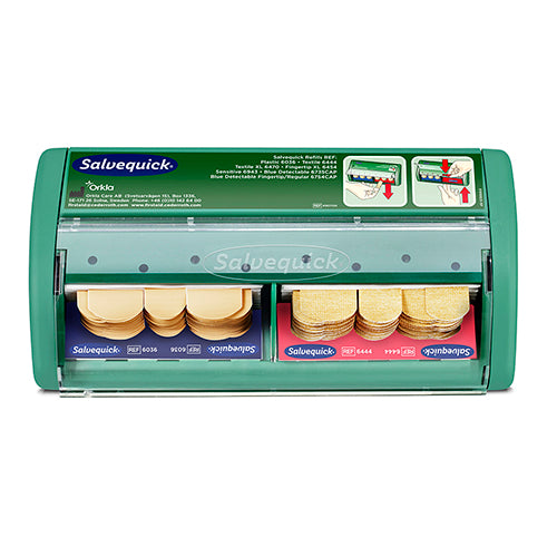 Papstar 20x "Cederroth" Salvequick, Pflasterspender 11,4 cm x 22,6 cm x 5,4 cm grün