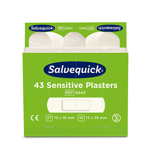 Papstar 10x 6 Set "Cederroth" Salvequick Sensitive Pflaster (43 Stück) weiss