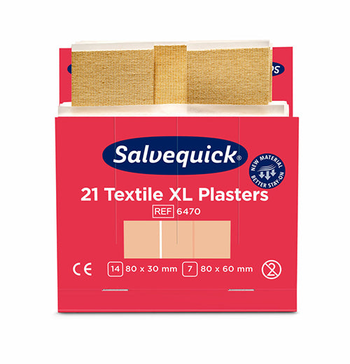 Papstar 10x 6 Set "Cederroth" Salvequick Textil Pflaster XL (21 Stück) braun