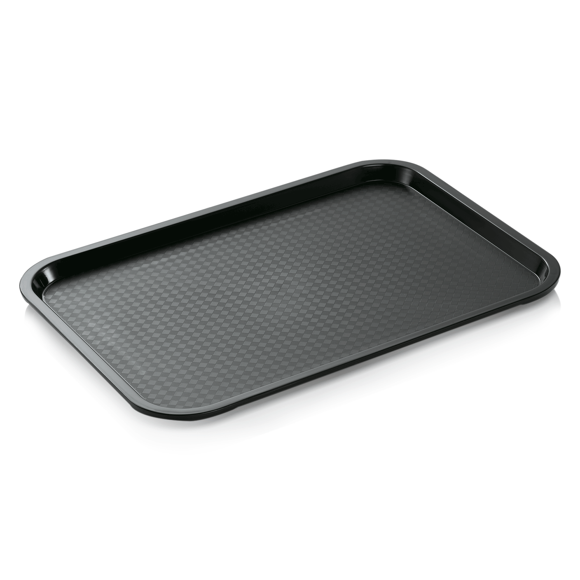 WAS Germany 1x Fast Food Tablett, 45,5 x 35,5 x 2 cm, schwarz, Polypropylen  (9223455)