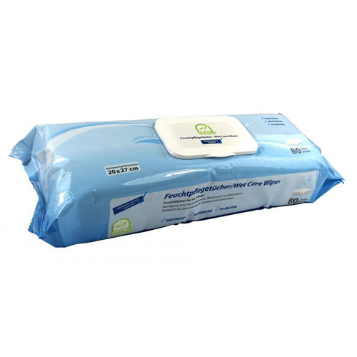 Papstar 12x 80 "Medi-Inn®" Feuchtpflegetücher 20 cm x 27 cm weiss
