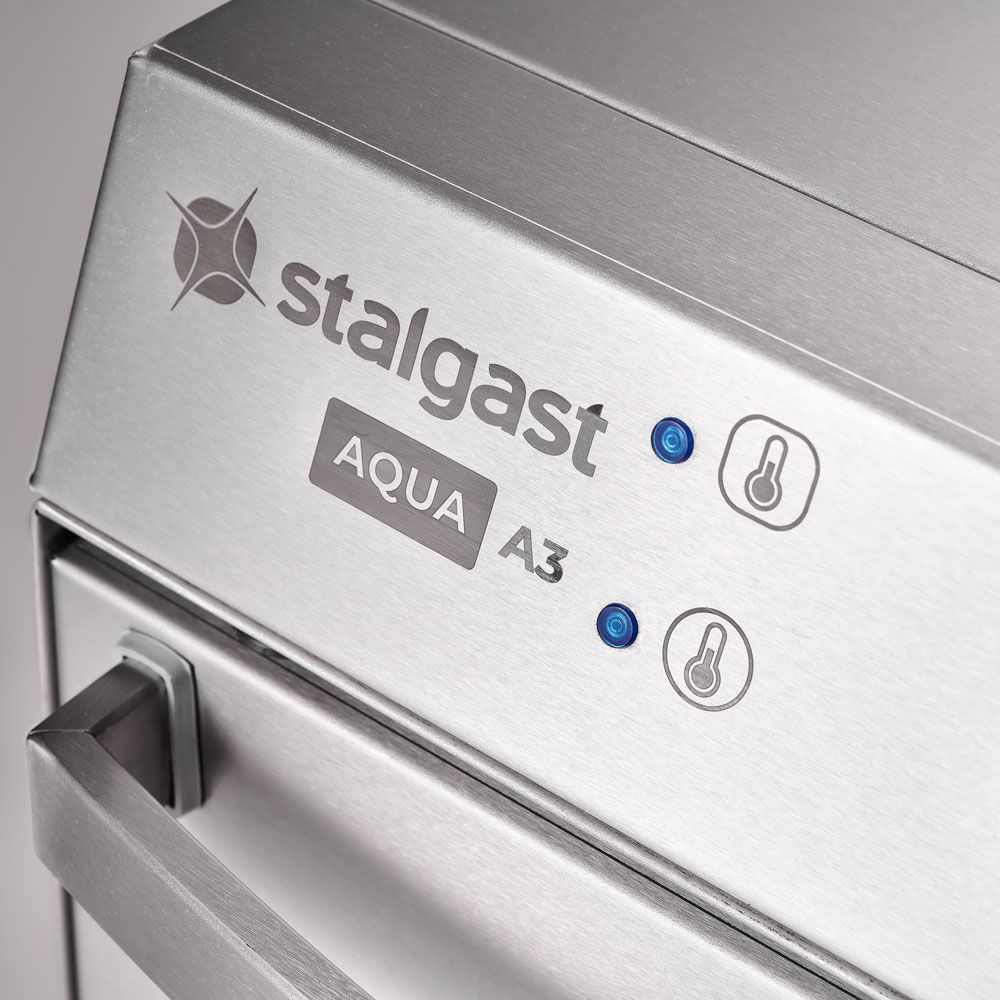 Stalgast Gläserspülmaschine "AQUA  A3 Bistro (mit Klarspülmittel- und Reinigerdosierpumpe), Edelstahl, Silber, 2,77kW, 230V, 415x530x665mm