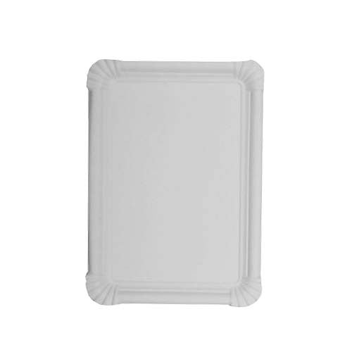 Papstar 2x 250 Teller, Pappe [rc] eckig 17 cm x 25 cm weiss