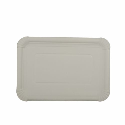 Papstar 2x 250 Teller, Pappe [rc] eckig 18 cm x 26 cm weiss