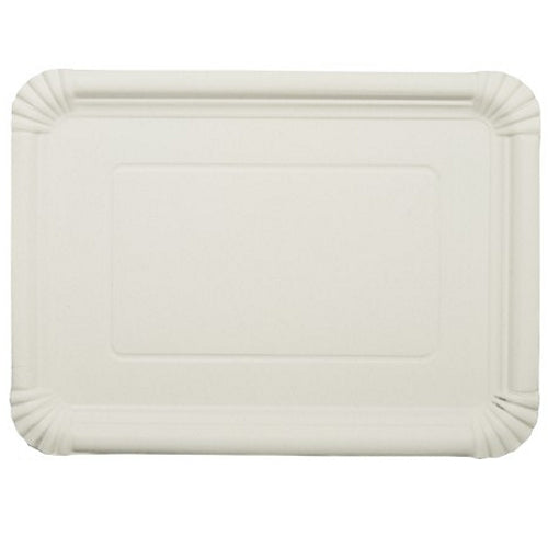 Papstar 2x 125 Teller, Pappe [rc] eckig 25 cm x 35 cm weiss