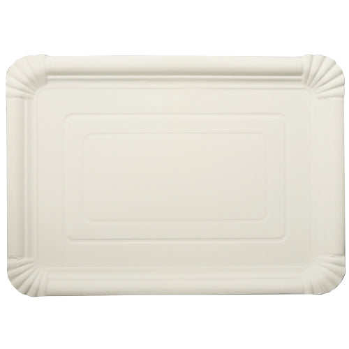 Papstar 1x 250 Teller, Pappe [ff] eckig 24 cm x 34 cm weiss
