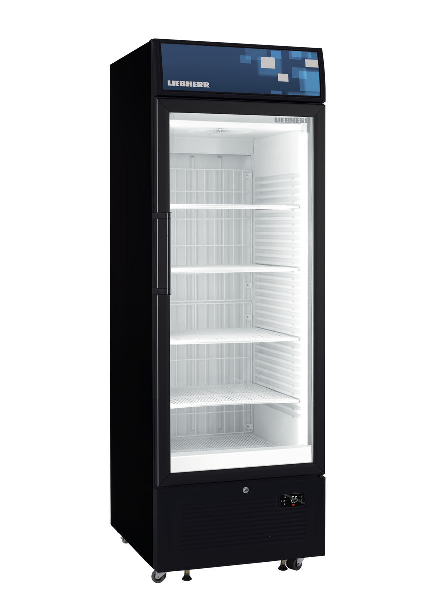 Liebherr Gefrierschrank (mit Umluftkühlung), Stahl, Kunststoff und Glas, Schwarz und Weiß, 1,949kW, 230V, 461L, 670x730x1957mm (FDvb 4643)
