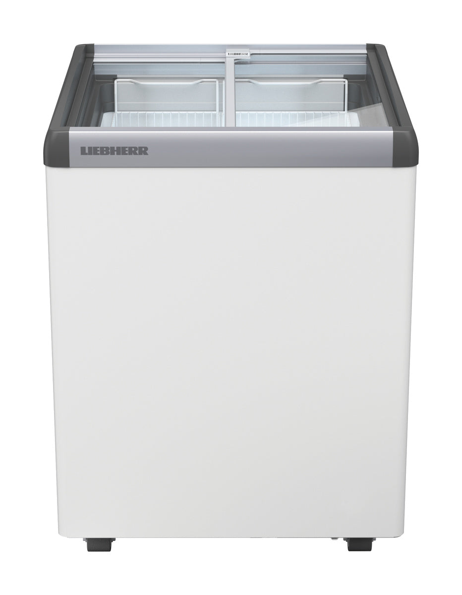Gefriertruhe (mit Glasschiebedeckel), Stahl und Glas, Weiß, 0,384kW, 230V, 144L, 625x660x825mm (EFE 1552)