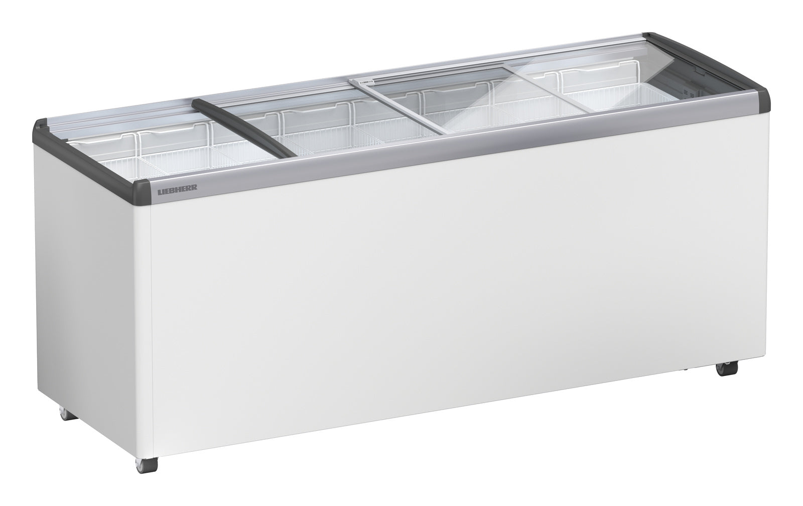 Gefriertruhe (mit Glasschiebedeckel), Stahl und Glas, Weiß, 1,144kW, 230V, 594L, 1885x660x825mm (EFE 2252)